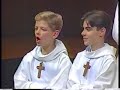 Boy's choir singing classical music in feline vocals