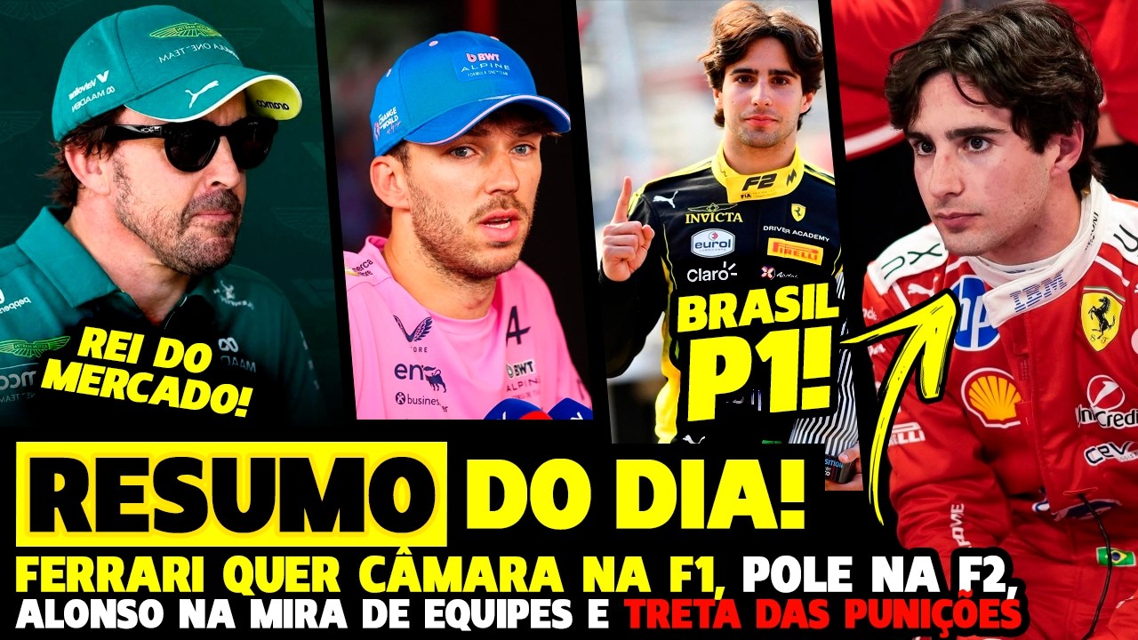 🚨BOMBAS: FERRARI QUER CÂMARA NA F1, ALONSO NA MIRA DE VÁRIAS, BEARMAN PLANO B DA ASTON | FÓRMULA 1