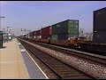 Long Double Stack Train Passes By Commerce Long Double Stack Train Passes By Commerce