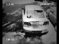 Theif caught by security camera at parking lot