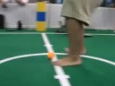 Jesse playing soccer with DARwIn 3