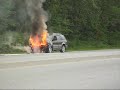Burning Infiniti QX4