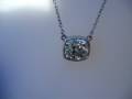 videos de 1.10ct Antique Cushion Plat Bezel Pendant