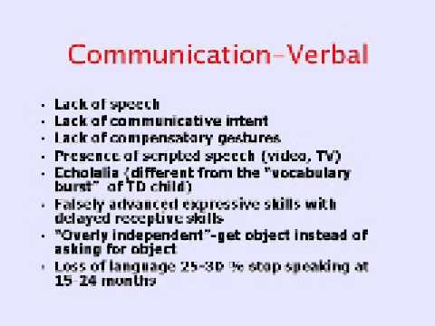 Autism – Verbal (Comminication)