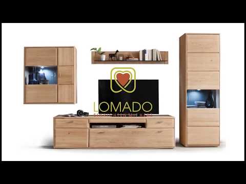 Wall cabinet TIJUANA-05 made of solid oak Bianco, optionally with LED - W/H/D: 94/105/39cm