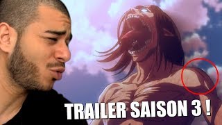 (REACTION) TRAILER SAISON 3 SHINGEKI NO KYOJIN VOSTFR (L 'attaque des titans)