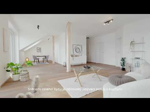 Video Nad korunami stromů — byt 4+kk 120 m² v posledním patře novostavby