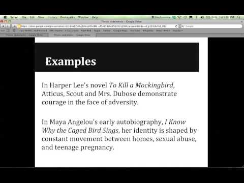 how to write thesis statement