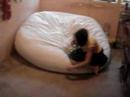 Jumping on my love sac