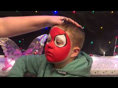 how to face paint spiderman