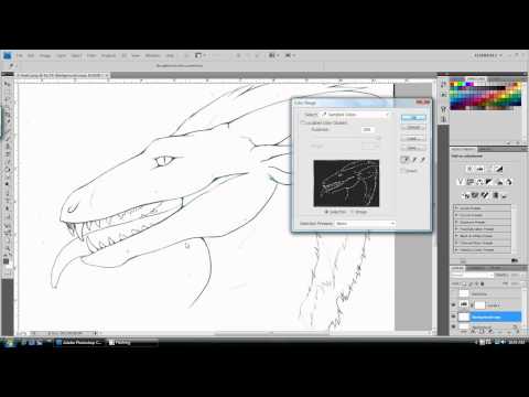 how to isolate lineart in photoshop