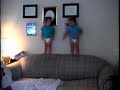 Identical 2 yr old twin girls Jump on da Butt