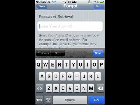 how to recover id and password apple