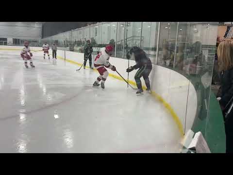 Nick digging out a puck in corner and pass for goal
