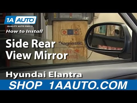 How To Install Replace Side Rear View Mirror 2001-06 Hyundai Elantra