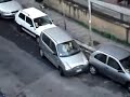 women tries to park in a realy small parking spot very funny