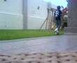 me learning to rollerblade