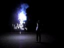 playing with fireworks