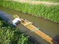 Una zattera di bambù a Cremona (bamboo raft making)