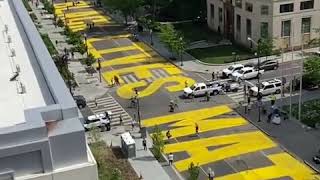 D.C. Mayor Muriel Bowser unveils large street banner reading Black Lives Matter | ABC News