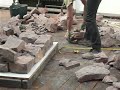 Installation of Landed - Currach & Stone Wall Building