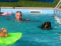 Uma in piscina