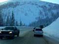 Driving in the Rocky Mountains to Winter Park Ski Resort