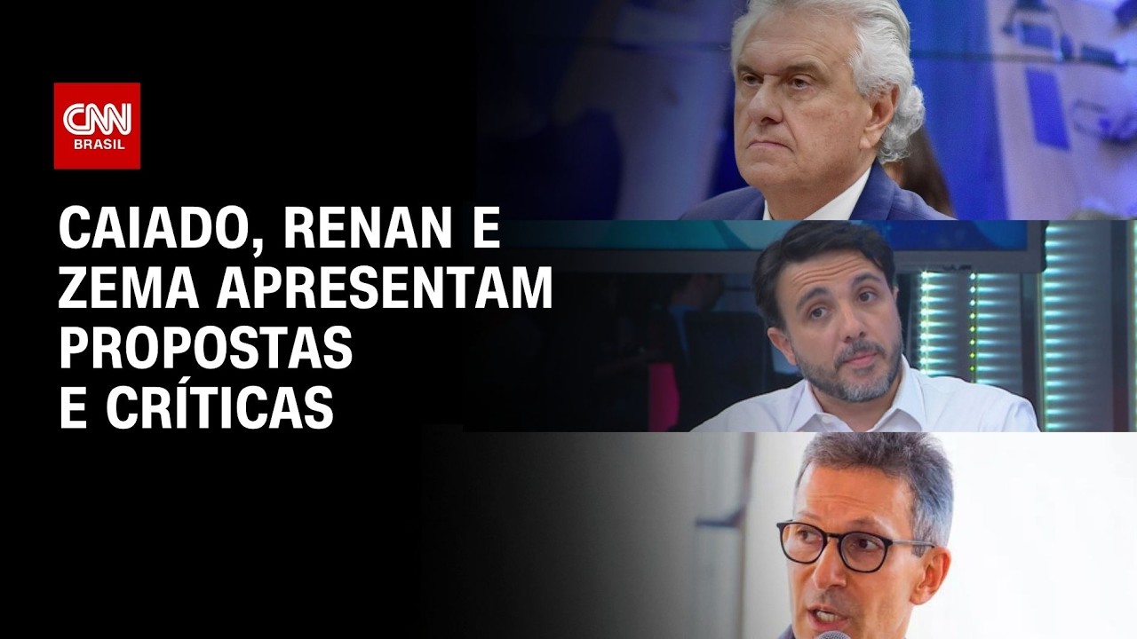 Caiado, Renan Santos e Zema apresentam propostas e críticas durante evento | CNN PRIME TIME