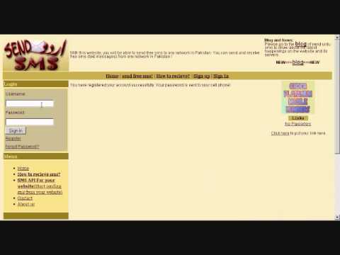 how to provide sms send facility in website