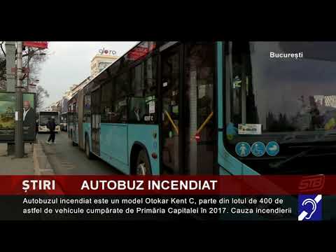 Autobuz incendiat