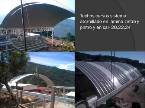 techos curvos - techos curvos,estructuras metalicas,cercas de malla ciclon y alumbrado publico.