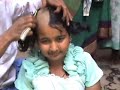 INDIAN GIRL'S HEAD SHAVE (SHAVE AND A HAIRCUT)