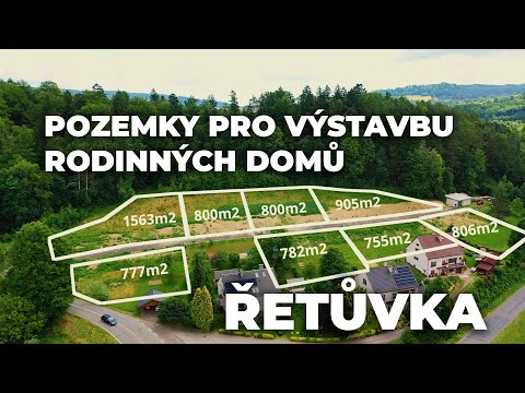 Video Prodej pozemků k výstavbě rodinného domu, 755 m2, Řetůvka