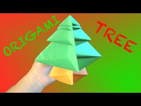 how to origami christmas tree