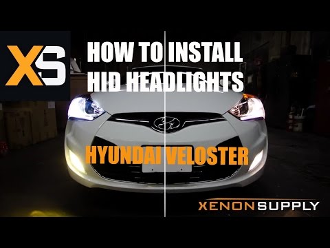 Hyundai Veloster HID – Install HID on OEM Headlight Bumper Removal & Modified H7 Bulb Adaptor