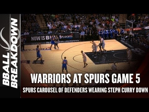 tony - FOLLOW: twitter.com/bballSource Coach Nick breaks down what the Spurs are doing to stop Klay Thompson and Steph Curry from shooting as well as they did early...