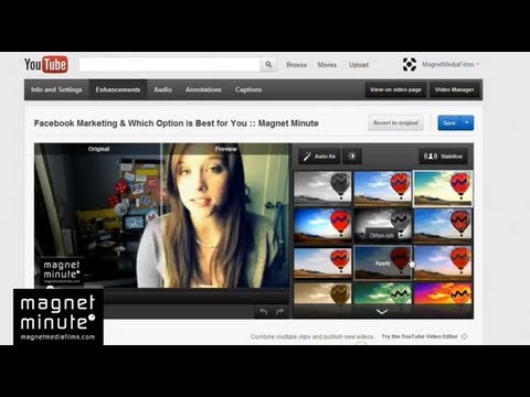 youtube editor - More at http://www.magnetmediafilms.com/blog This week on the Magnet Minute, Amy puts an end to the misconception that video editing is too difficult or out ...