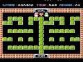 the tragic tale of two separated penguins in love who must unite by travelling through spiders and their web as well as other vile creatures. don't the bad guys ever learn that love conquers all? seriously, this is a puzzle game released for various japanese computers including the msx, it also saw a release on the famicom in japan (famicom is the japanese version of the nes). you're controlling the two penguins which can move in all directions as well as shoot by pressing the a or b button. both of them move at the same time, the penguin you choose at the beginning is the one that moves in the direction you press and the other one mirrors your moves. some levels feature different shapes for the left and right part of the level, making it harder to get the little lovers to the goal. the goal also must be reached at the same time from the left and right side. all in all, it's a good, original game, but it messes with your brain in later levels.