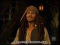 JOHNNY DEPP (as CAPTAIN JACK SPARROW) AND GEOFFREY RUSH