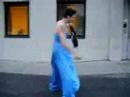 D-Rock in the CrossGates Mall in a Prom Dress