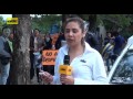 Enfermeros de Clínicas protestan con mascaras frente al hospital