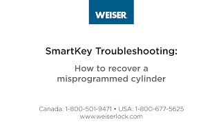 SmartKey Troubleshooting: How to recover a misprogrammed cylinder