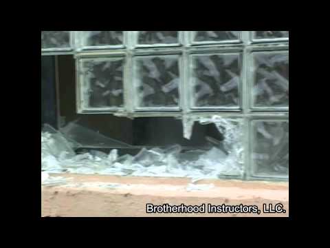 how to put a vent in a glass block window