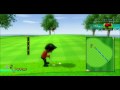 sean, adam, danny, and mark playing wii sports golf. this will feature player commentary.