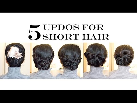 how to easy short hair updos