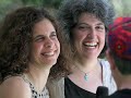 Following the landmark California Supreme Court decision allowing same-sex couples to legally marry, members of Beth Chayim Chadashim, the world's original lesbian & gay synagogue,  took them up on it...  in droves. Rabbi Lisa Edwards of BCC officiated at most of these ceremonies, an approximate total of 42 couples between June 17 and Election Day.    The song is Since Youve Asked, written by Judy Collins, sung by Dan Fogelberg.