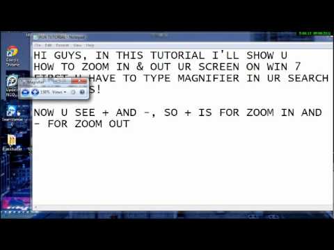 how to zoom screen on windows 7