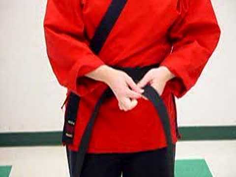 how to tie belt for karate