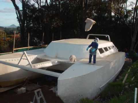 homemade catamaran yoshi 48 wooden boat boat plans boat building boat 