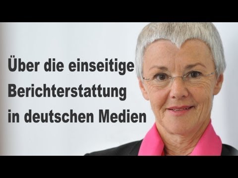 Gabriele Krone-Schmalz: Einseitige Berichterstattung in den Medien.